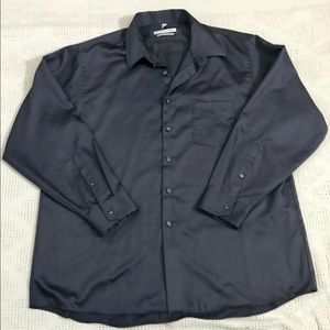 Geoffrey Beene Charcoal Gray Button Down Shirt.